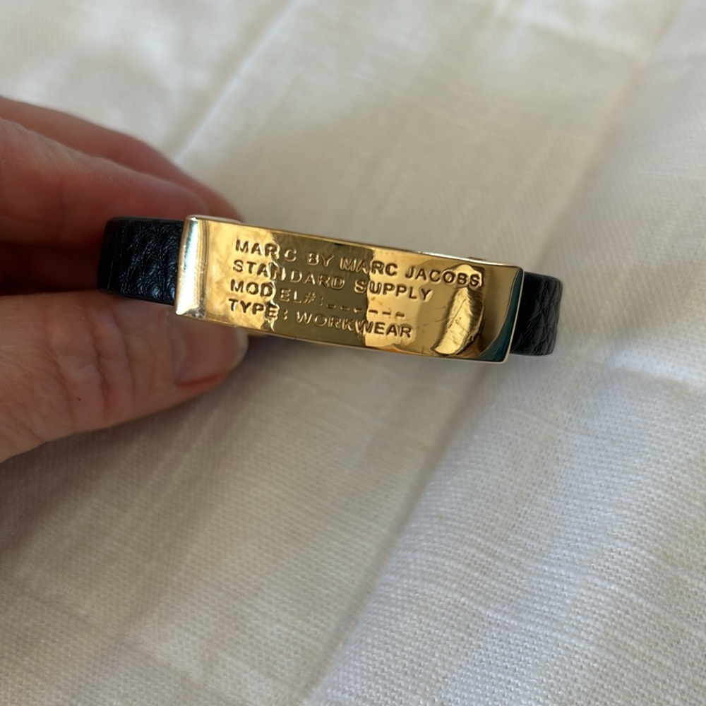Marc by Marc Jacobs Black Leather Bracelet - Picture 3 of 7